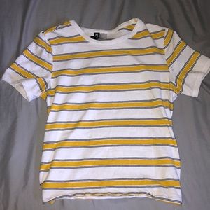 Striped white crop top